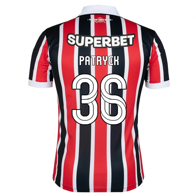 Danxen Niño Camiseta Patryck #36 Rojo Blanco Negro 2ª Equipación 2026/27 La Camisa México