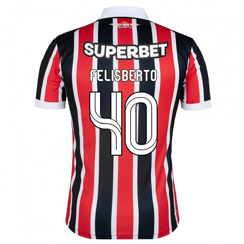 Danxen Niño Camiseta Igor Felisberto #40 Rojo Blanco Negro 2ª Equipación 2026/27 La Camisa México
