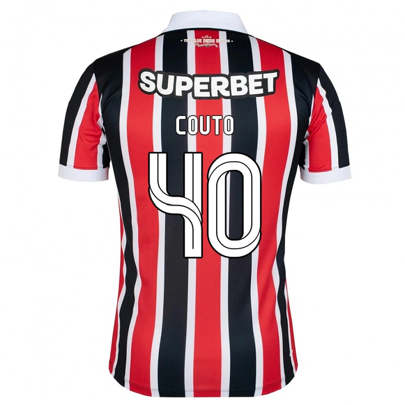 Danxen Niño Camiseta Thiago Couto #40 Rojo Blanco Negro 2ª Equipación 2026/27 La Camisa México