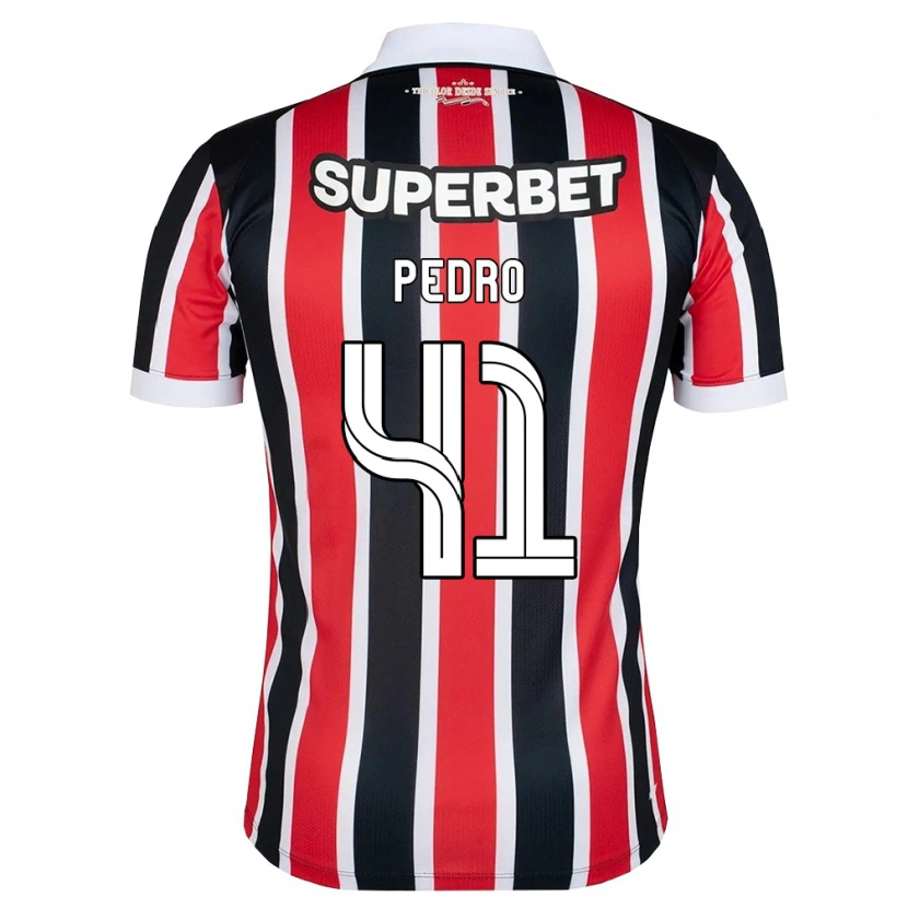 Danxen Niño Camiseta João Pedro #41 Rojo Blanco Negro 2ª Equipación 2026/27 La Camisa México
