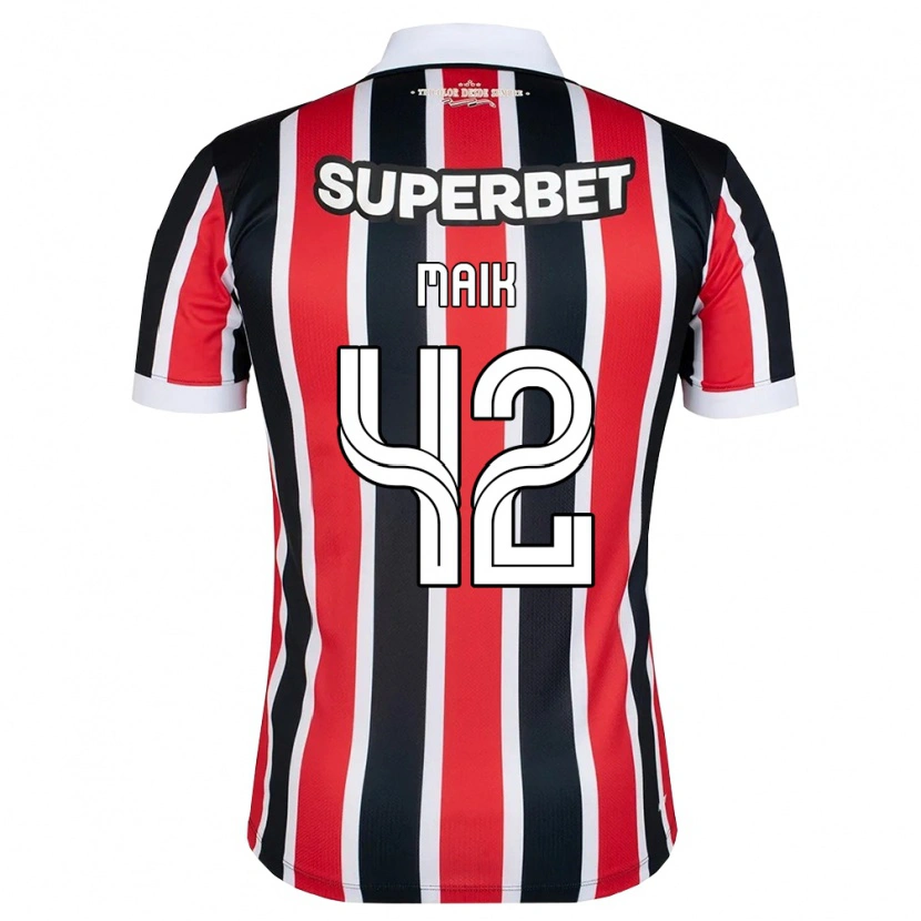 Danxen Niño Camiseta Maik Gomes Viegas #42 Rojo Blanco Negro 2ª Equipación 2026/27 La Camisa México