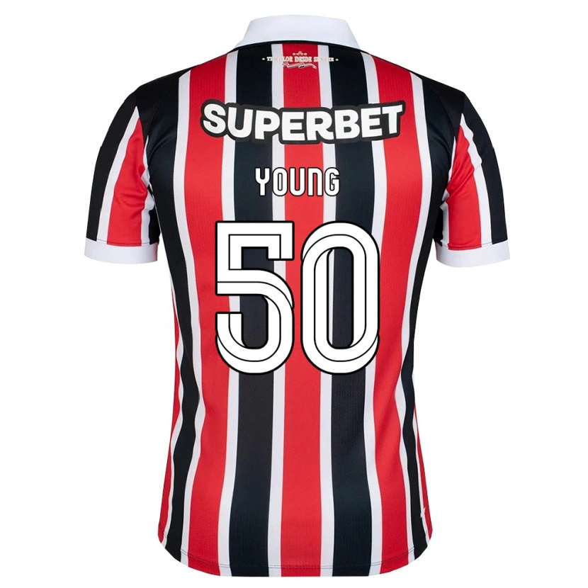 Danxen Niño Camiseta Young Navarro Moraes #50 Rojo Blanco Negro 2ª Equipación 2026/27 La Camisa México