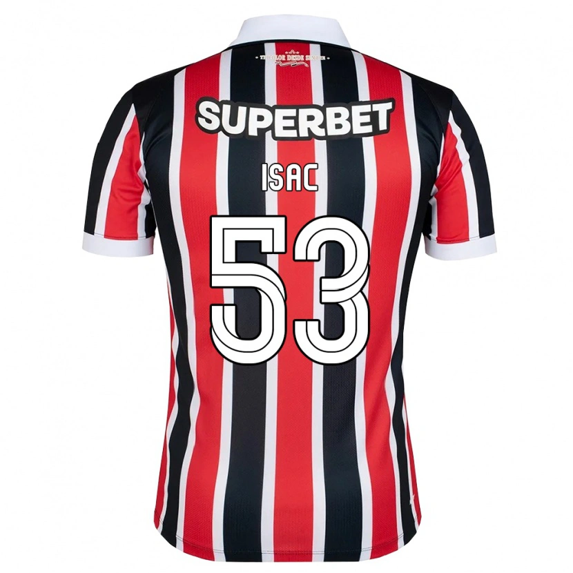 Danxen Niño Camiseta Isac Silvestre Da Silva #53 Rojo Blanco Negro 2ª Equipación 2026/27 La Camisa México
