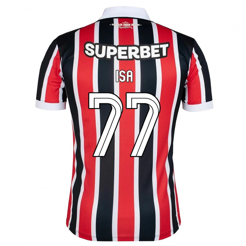 Danxen Niño Camiseta Isa #77 Rojo Blanco Negro 2ª Equipación 2026/27 La Camisa México