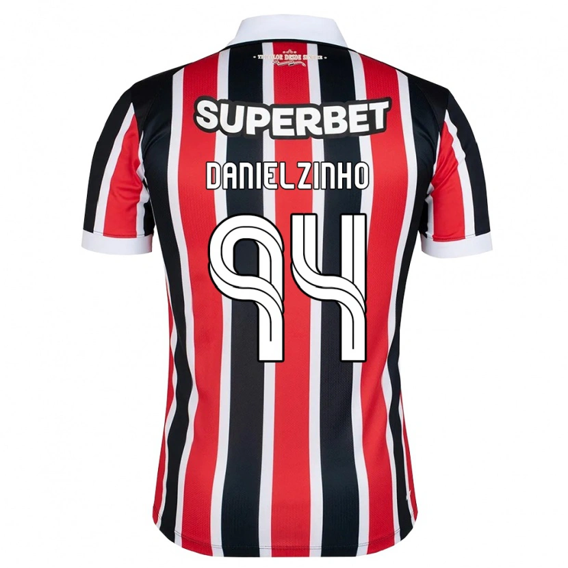 Danxen Niño Camiseta Danielzinho #94 Rojo Blanco Negro 2ª Equipación 2026/27 La Camisa México