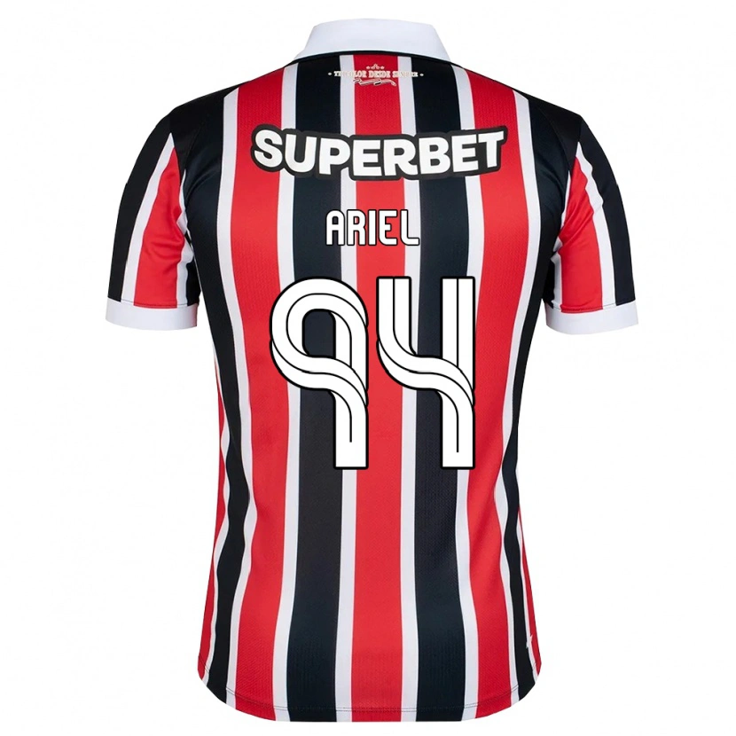 Danxen Niño Camiseta Ariel #94 Rojo Blanco Negro 2ª Equipación 2026/27 La Camisa México