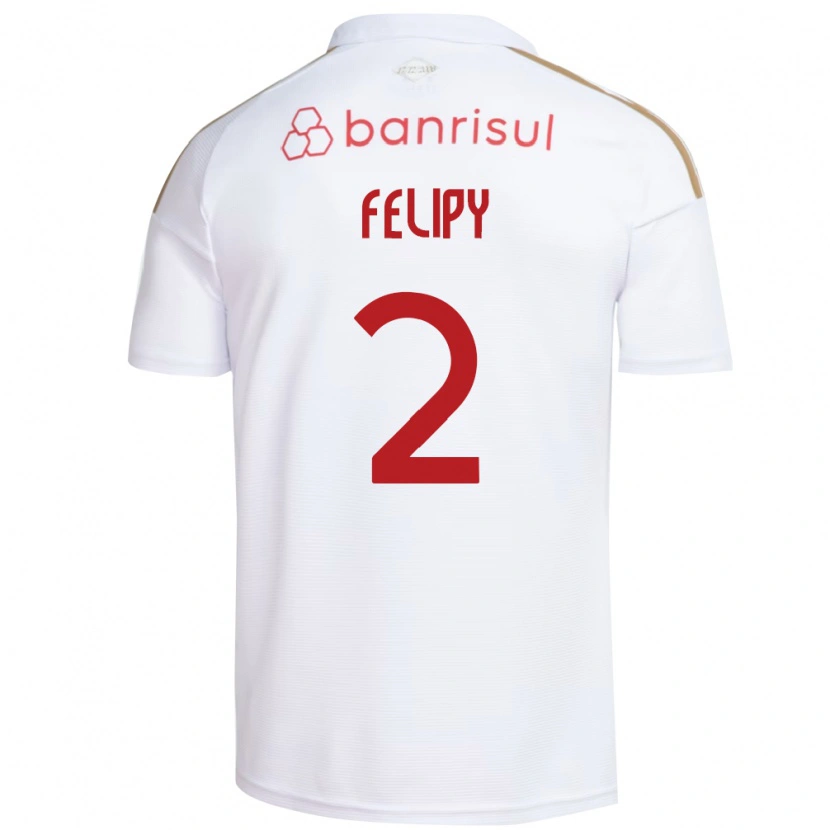 Danxen Niño Camiseta Luis Felipy #2 Blanco Rojo 2ª Equipación 2026/27 La Camisa México