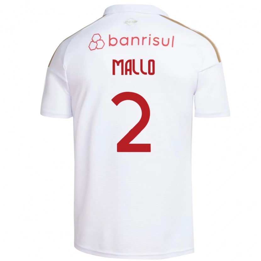 Danxen Niño Camiseta Hugo Mallo #2 Blanco Rojo 2ª Equipación 2026/27 La Camisa México