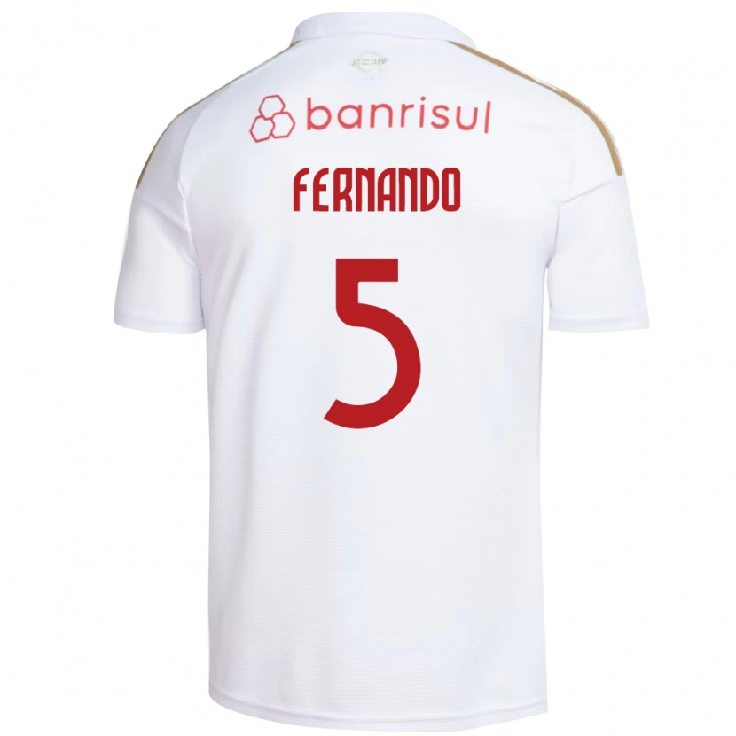 Danxen Niño Camiseta Fernando #5 Blanco Rojo 2ª Equipación 2026/27 La Camisa México