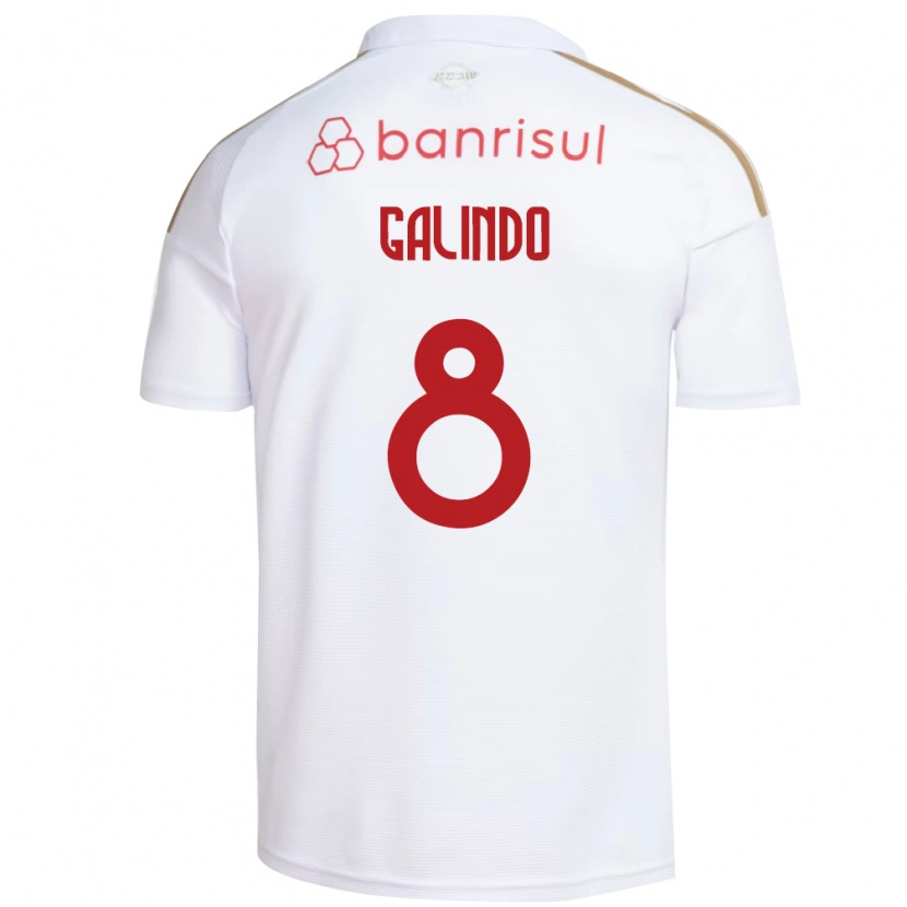 Danxen Niño Camiseta João Galindo #8 Blanco Rojo 2ª Equipación 2026/27 La Camisa México
