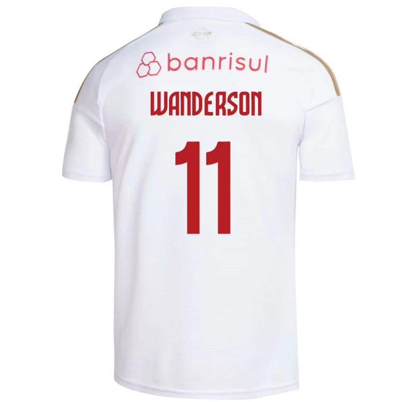 Danxen Niño Camiseta Wanderson #11 Blanco Rojo 2ª Equipación 2026/27 La Camisa México