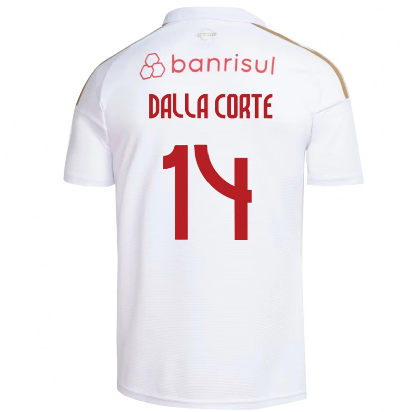 Danxen Niño Camiseta João Dalla Corte #14 Blanco Rojo 2ª Equipación 2026/27 La Camisa México