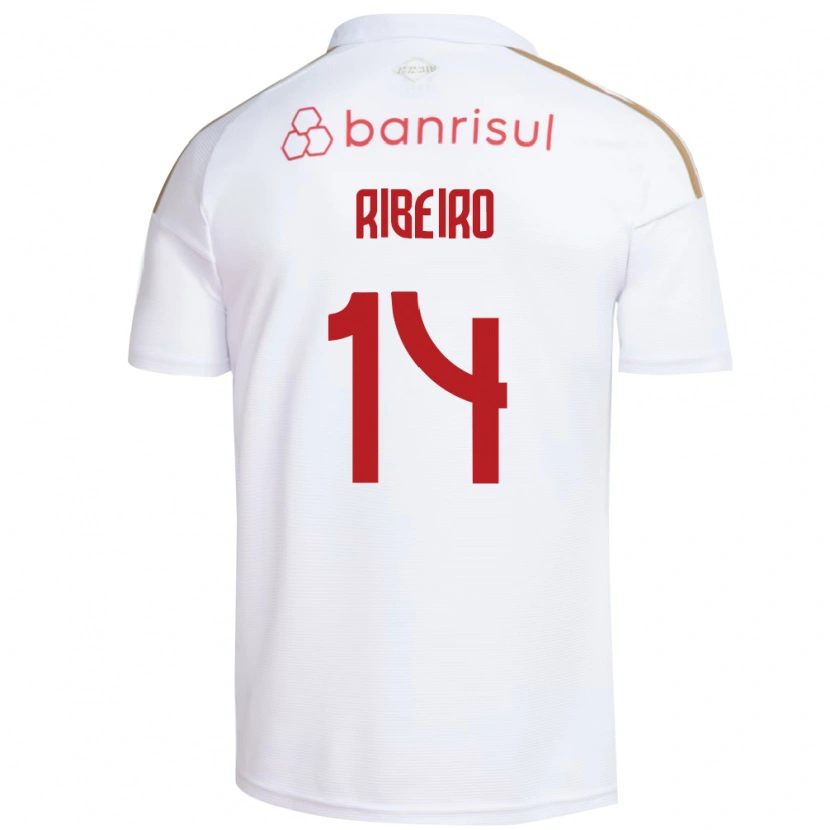 Danxen Niño Camiseta Lucas Ribeiro #14 Blanco Rojo 2ª Equipación 2026/27 La Camisa México