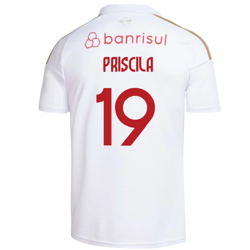 Danxen Niño Camiseta Priscila #19 Blanco Rojo 2ª Equipación 2026/27 La Camisa México