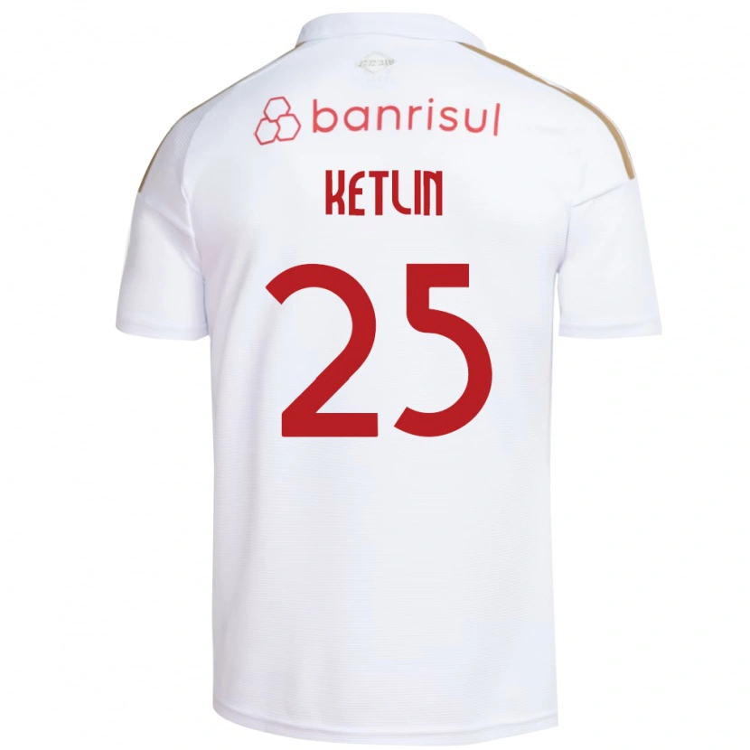 Danxen Niño Camiseta Ketlin #25 Blanco Rojo 2ª Equipación 2026/27 La Camisa México