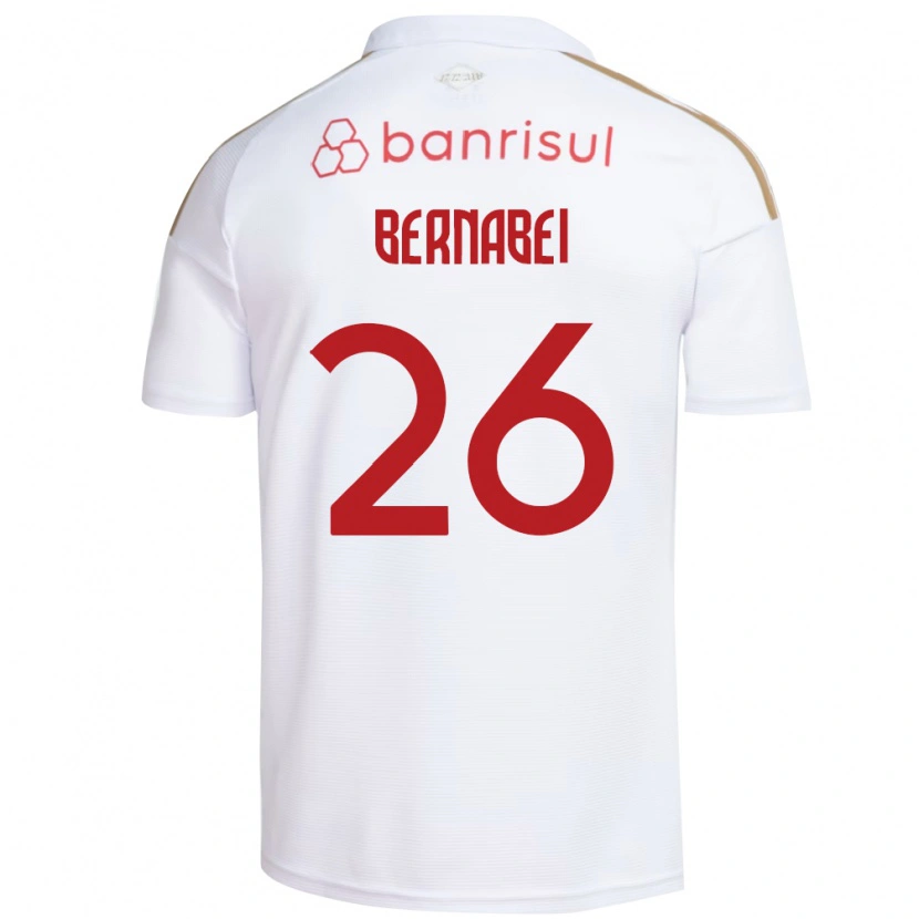 Danxen Niño Camiseta Alexandro Bernabei #26 Blanco Rojo 2ª Equipación 2026/27 La Camisa México