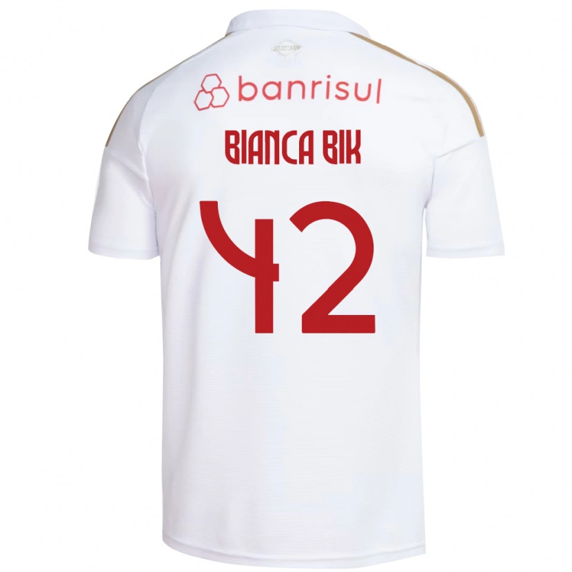 Danxen Niño Camiseta Bianca Bik #42 Blanco Rojo 2ª Equipación 2026/27 La Camisa México