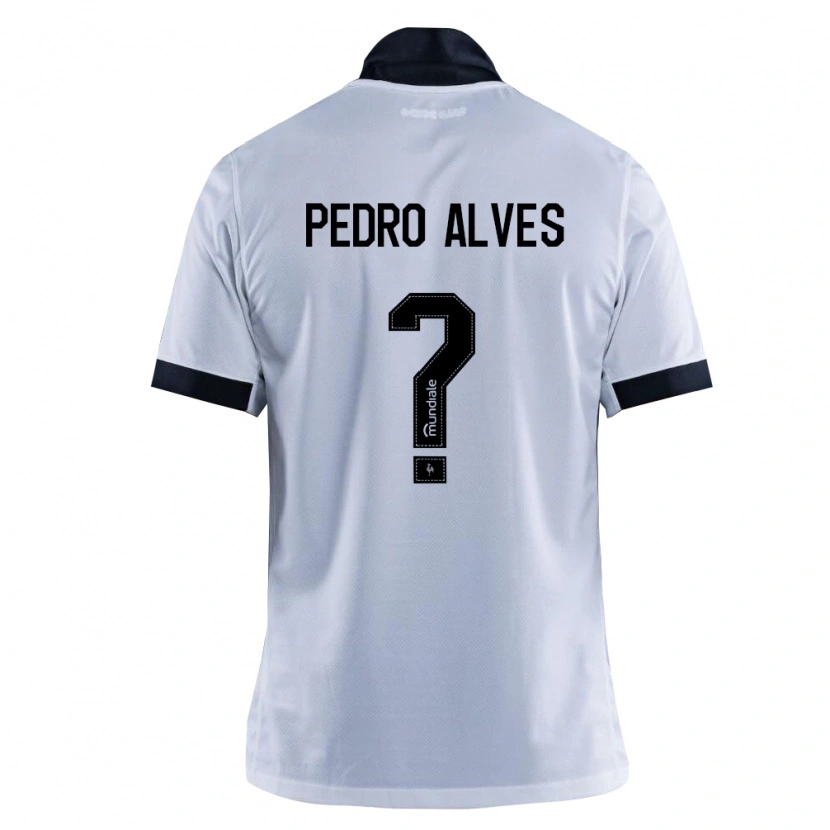 Danxen Niño Camiseta Pedro Alves #0 Blanco Negro 2ª Equipación 2026/27 La Camisa México
