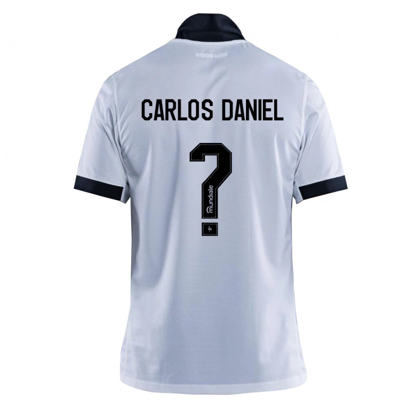 Danxen Niño Camiseta Carlos Daniel #0 Blanco Negro 2ª Equipación 2026/27 La Camisa México
