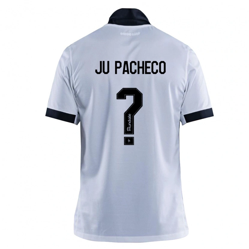 Danxen Niño Camiseta Ju Pacheco #0 Blanco Negro 2ª Equipación 2026/27 La Camisa México