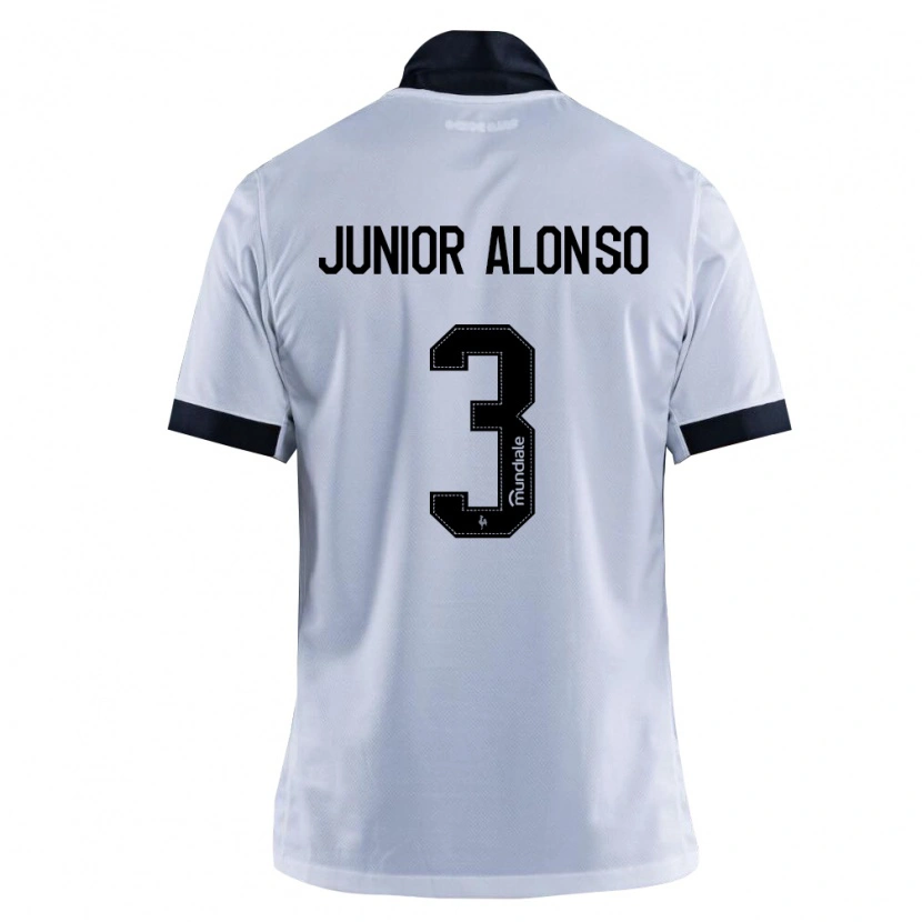 Danxen Niño Camiseta Junior Alonso #3 Blanco Negro 2ª Equipación 2026/27 La Camisa México