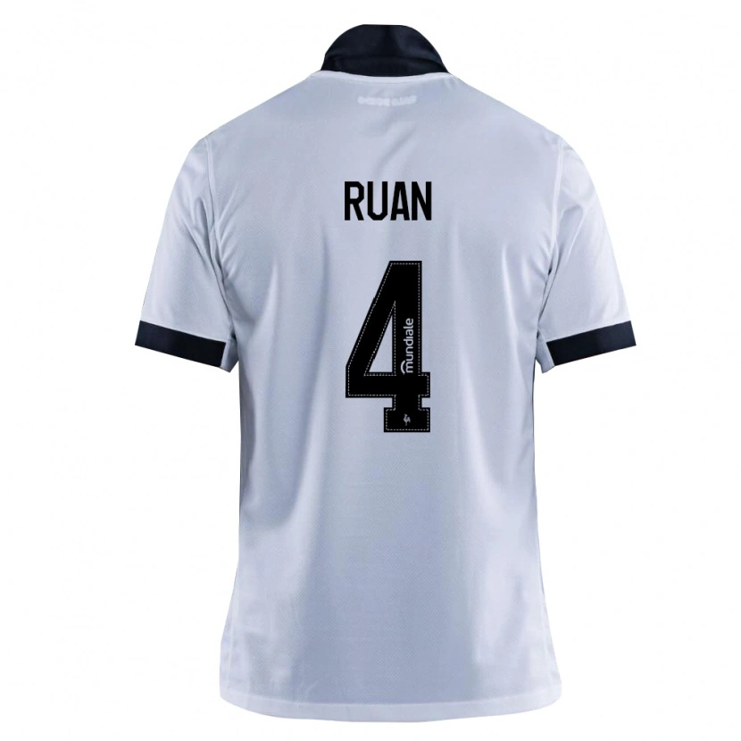 Danxen Niño Camiseta Ruan Tressoldi Netto #4 Blanco Negro 2ª Equipación 2026/27 La Camisa México