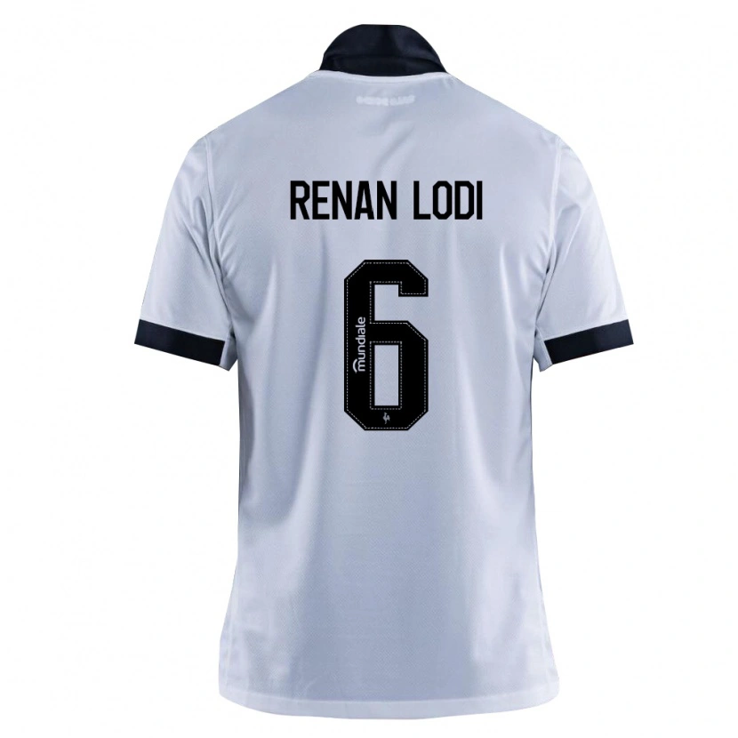 Danxen Niño Camiseta Renan Lodi #6 Blanco Negro 2ª Equipación 2026/27 La Camisa México
