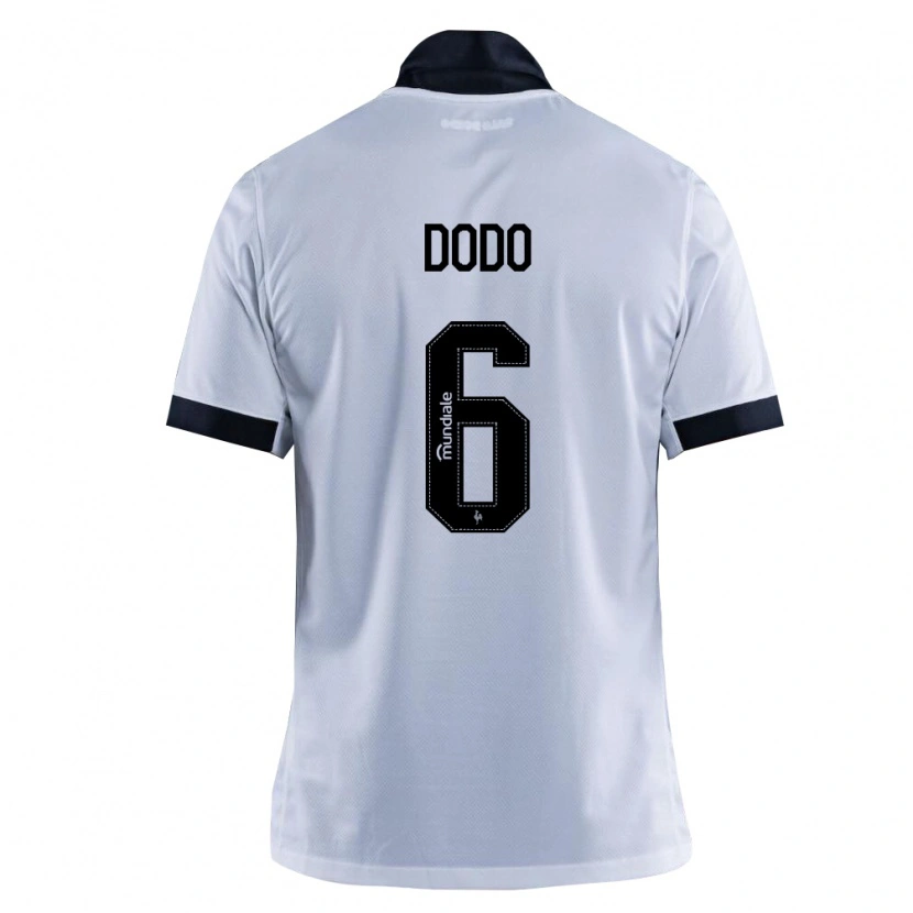 Danxen Niño Camiseta Dodo #6 Blanco Negro 2ª Equipación 2026/27 La Camisa México