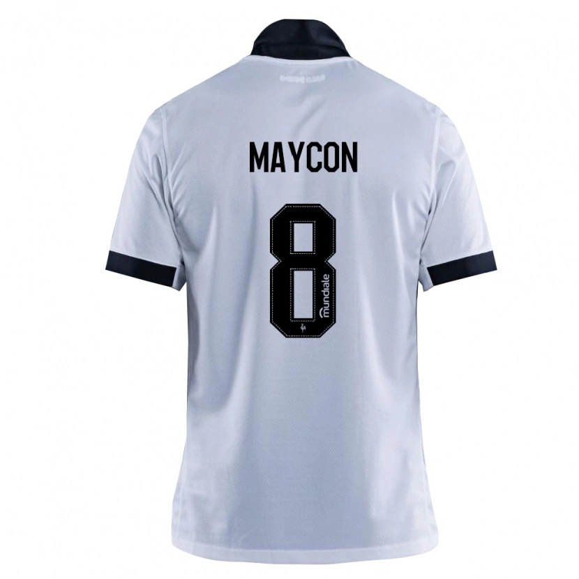 Danxen Niño Camiseta Maycon De Andrade Barberan #8 Blanco Negro 2ª Equipación 2026/27 La Camisa México