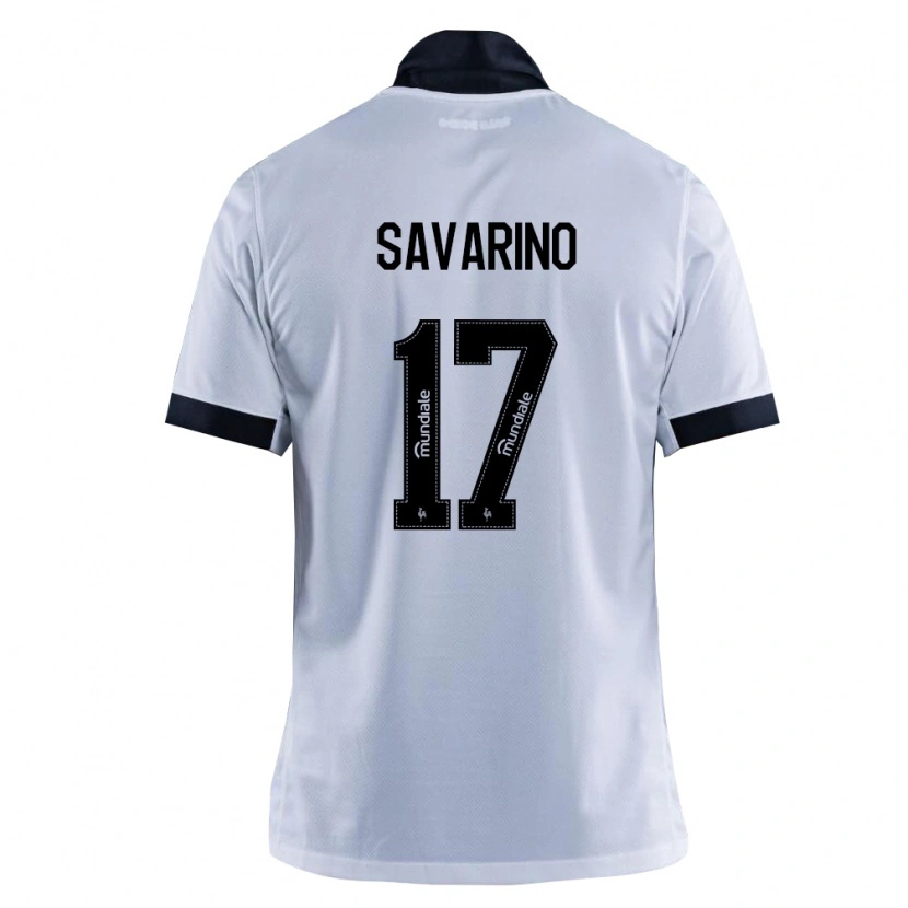 Danxen Niño Camiseta Jefferson Savarino #17 Blanco Negro 2ª Equipación 2026/27 La Camisa México