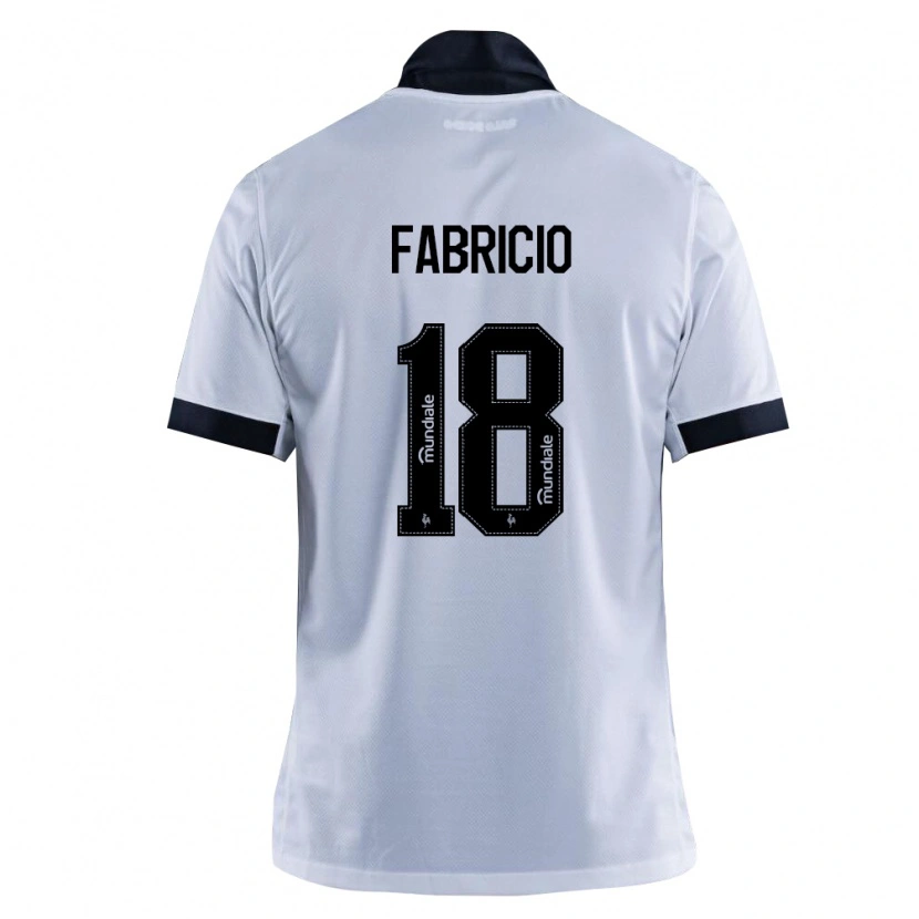 Danxen Niño Camiseta Fabricio Eduardo Da Costa Melo #18 Blanco Negro 2ª Equipación 2026/27 La Camisa México