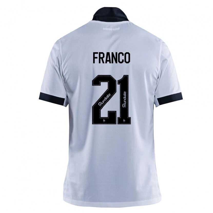 Danxen Niño Camiseta Alan Franco #21 Blanco Negro 2ª Equipación 2026/27 La Camisa México