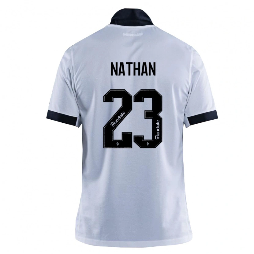 Danxen Niño Camiseta Nathan #23 Blanco Negro 2ª Equipación 2026/27 La Camisa México