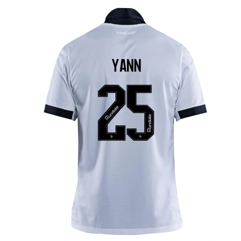 Danxen Niño Camiseta Yann Neves #25 Blanco Negro 2ª Equipación 2026/27 La Camisa México