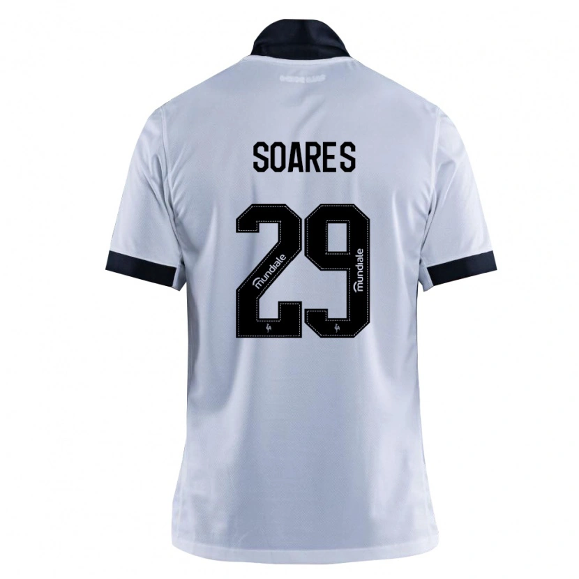 Danxen Niño Camiseta Cauã Soares #29 Blanco Negro 2ª Equipación 2026/27 La Camisa México