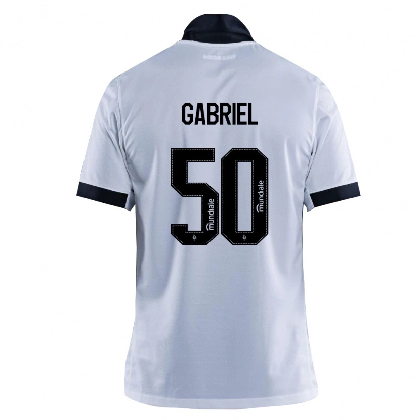 Danxen Niño Camiseta Vitor Gabriel #50 Blanco Negro 2ª Equipación 2026/27 La Camisa México