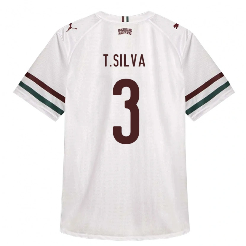 Danxen Niño Camiseta Thiago Silva #3 Blanco Verde Borgoña 2ª Equipación 2026/27 La Camisa México