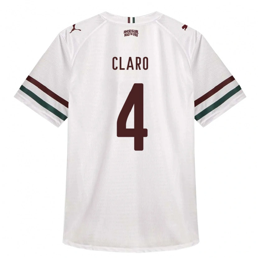 Danxen Niño Camiseta Luccas Claro #4 Blanco Verde Borgoña 2ª Equipación 2026/27 La Camisa México
