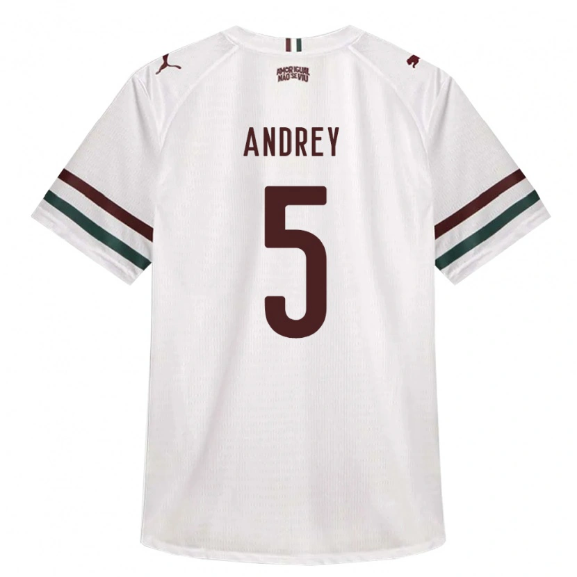 Danxen Niño Camiseta Andrey Oliveira Carneiro #5 Blanco Verde Borgoña 2ª Equipación 2026/27 La Camisa México