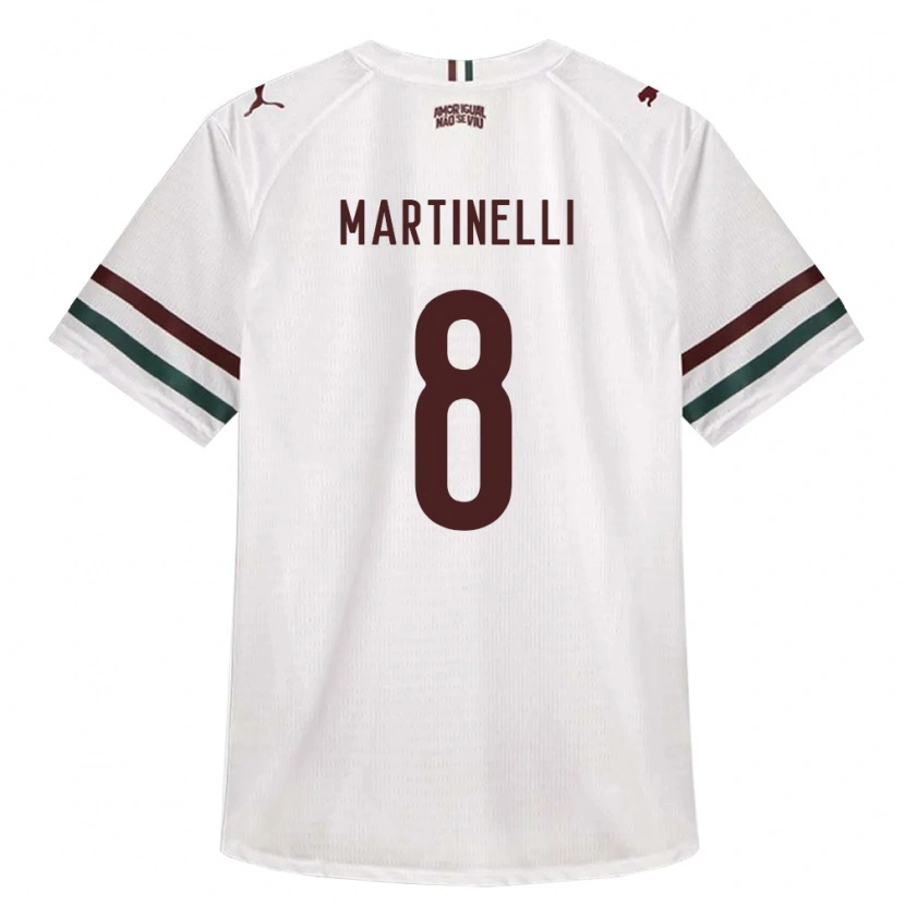 Danxen Niño Camiseta Matheus Martinelli Lima #8 Blanco Verde Borgoña 2ª Equipación 2026/27 La Camisa México