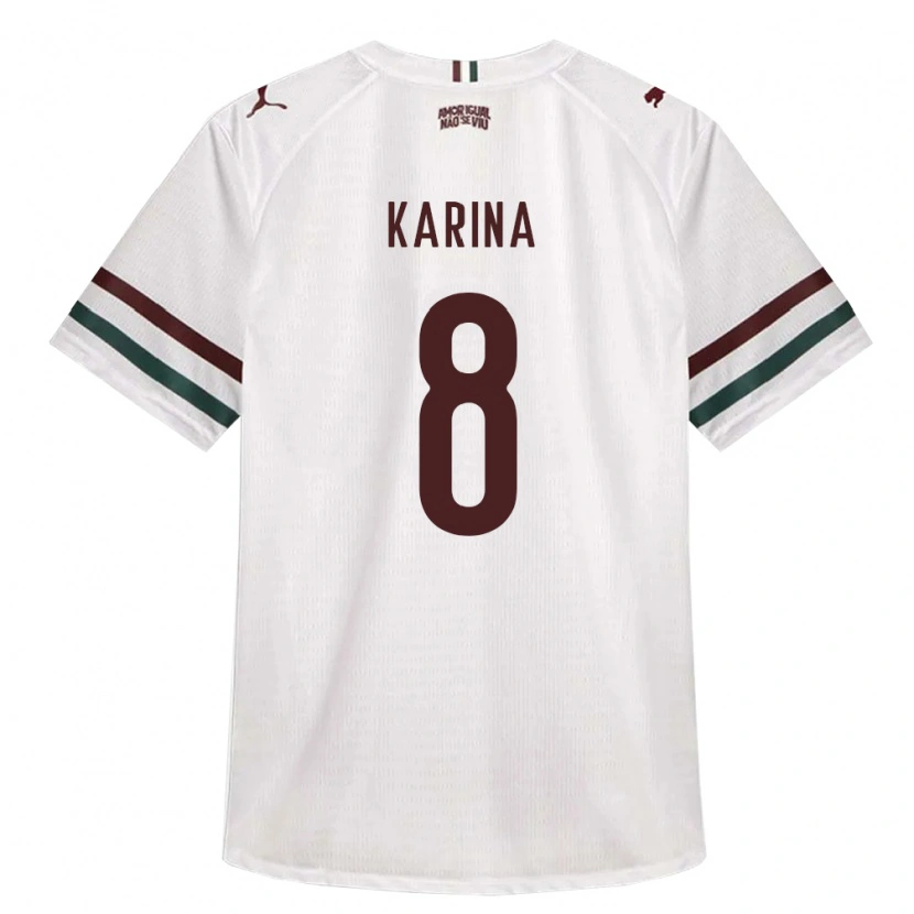 Danxen Niño Camiseta Karina #8 Blanco Verde Borgoña 2ª Equipación 2026/27 La Camisa México