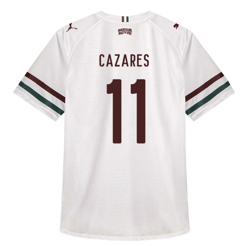 Danxen Niño Camiseta Juan Cazares #11 Blanco Verde Borgoña 2ª Equipación 2026/27 La Camisa México