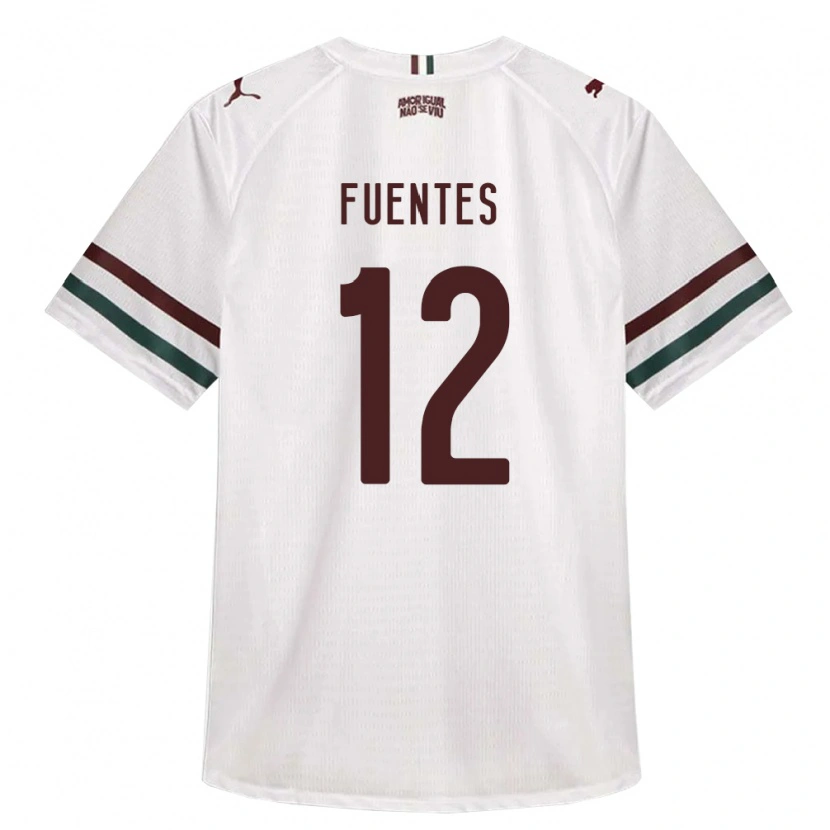 Danxen Niño Camiseta Gabriel Fuentes #12 Blanco Verde Borgoña 2ª Equipación 2026/27 La Camisa México