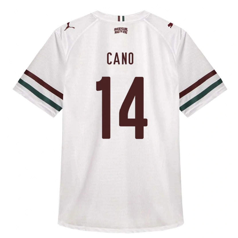 Danxen Niño Camiseta Germán Cano #14 Blanco Verde Borgoña 2ª Equipación 2026/27 La Camisa México