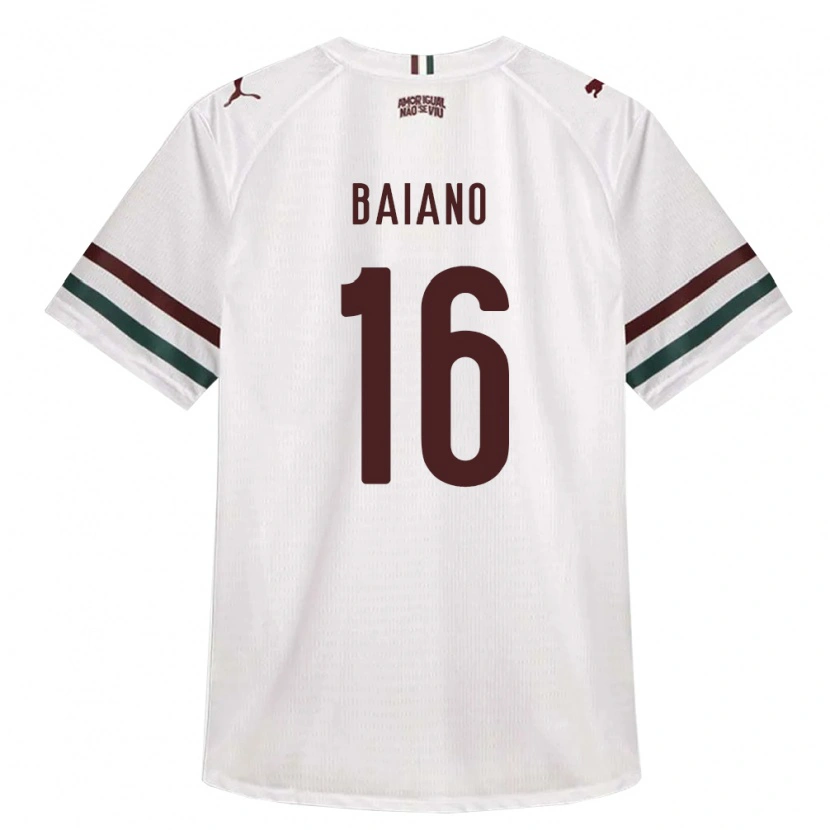 Danxen Niño Camiseta Sérgio Baiano #16 Blanco Verde Borgoña 2ª Equipación 2026/27 La Camisa México