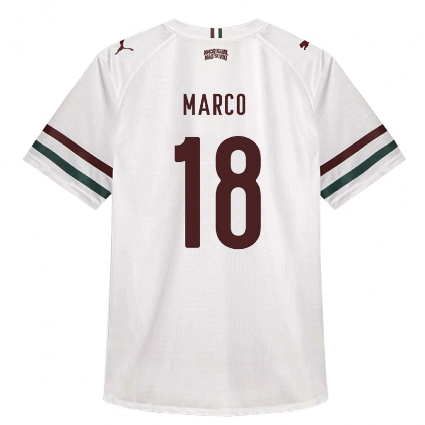 Danxen Niño Camiseta Marco Antonio De Sousa Medeiros #18 Blanco Verde Borgoña 2ª Equipación 2026/27 La Camisa México