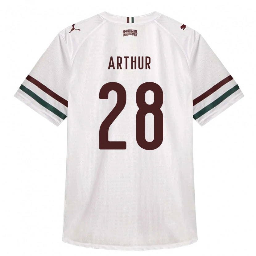 Danxen Niño Camiseta Arthur #28 Blanco Verde Borgoña 2ª Equipación 2026/27 La Camisa México