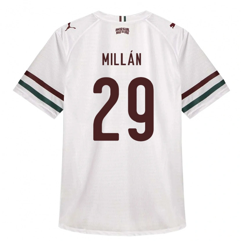 Danxen Niño Camiseta Julián Millán #29 Blanco Verde Borgoña 2ª Equipación 2026/27 La Camisa México