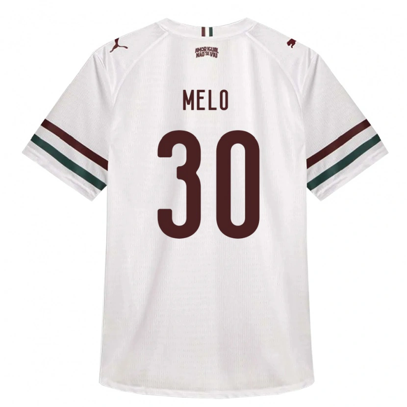 Danxen Niño Camiseta Felipe Melo #30 Blanco Verde Borgoña 2ª Equipación 2026/27 La Camisa México