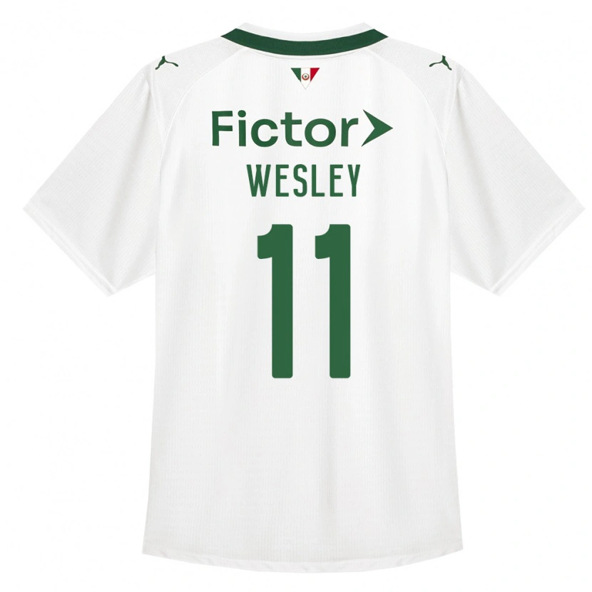 Danxen Niño Camiseta Wesley #11 Verde Blanco 2ª Equipación 2026/27 La Camisa México